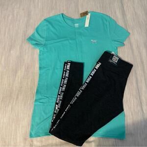 PINK Victoria’s Secret short sleeve shirt and leggings set